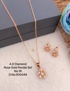 AD Diamond Rose Gold Pendal Butti Set 4 Wholesale Price In Surat
